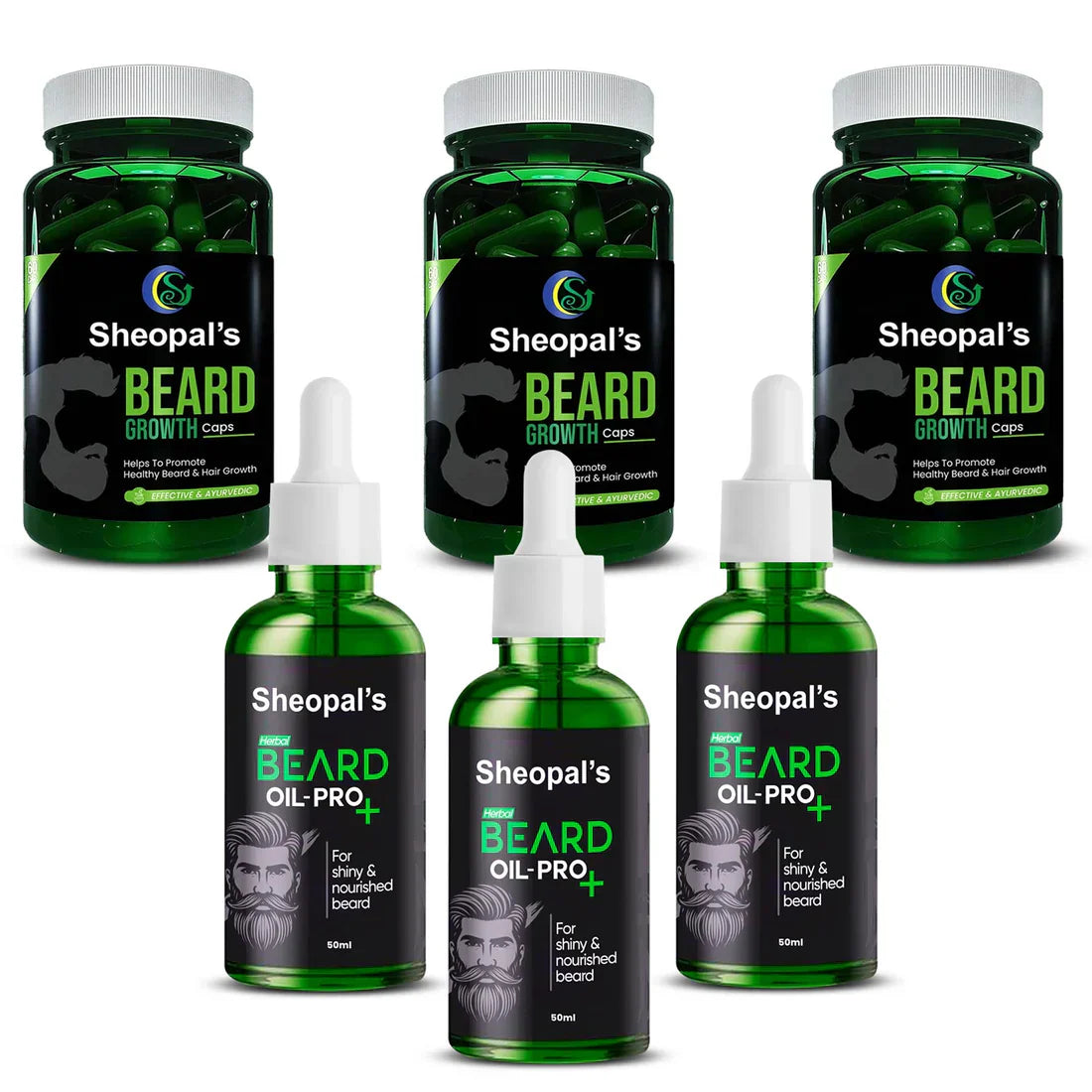 Beard Capsule + 50 ML Beard oil pro