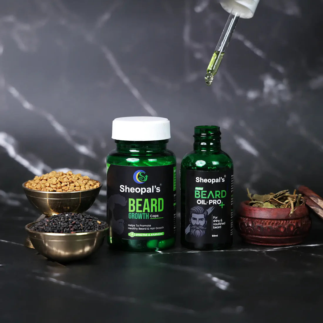 Beard Capsule + 50 ML Beard oil pro