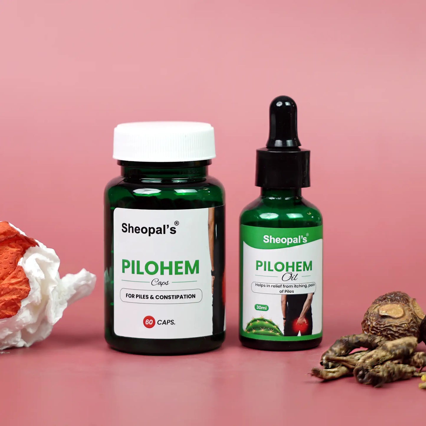 Pilohem Aid - Ayurvedic Medicine for Piles Care with Piles Oil